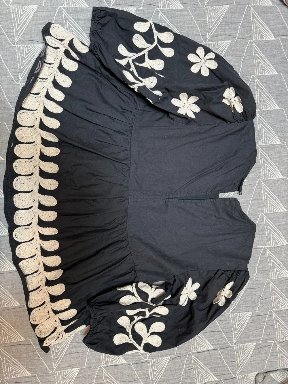 Anthropologie black cotton